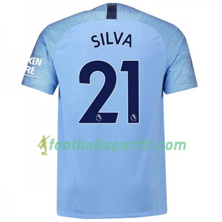 Tenue Manchester City Silva 21 Domicile 2018-2019 Maillot de Foot